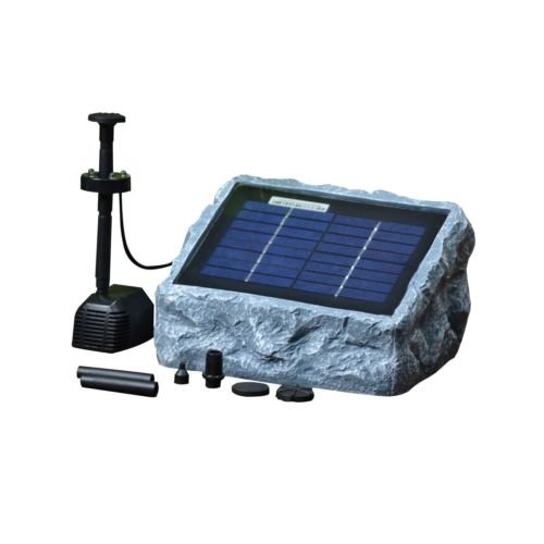 ASC Solar Stone Water Pump Kit with Battery and LED Ring Light - Used