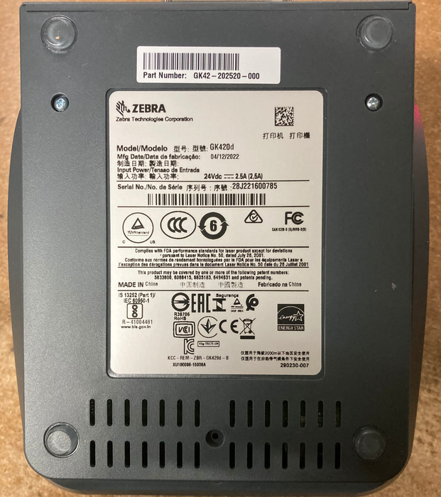 ZEBRA GK420d Direct Thermal Printer USB Serial & Parallel Port Connectivity