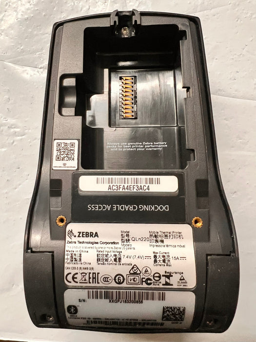 Zebra Technologies QH2-AUNA0M00-00 Series QLN220 Thermal Mobile Printer - Used
