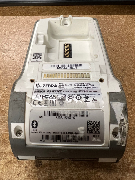 Zebra QLn220 Direct Thermal Printer Monochrome Portable QH2-AUNA0M00-00 - Used