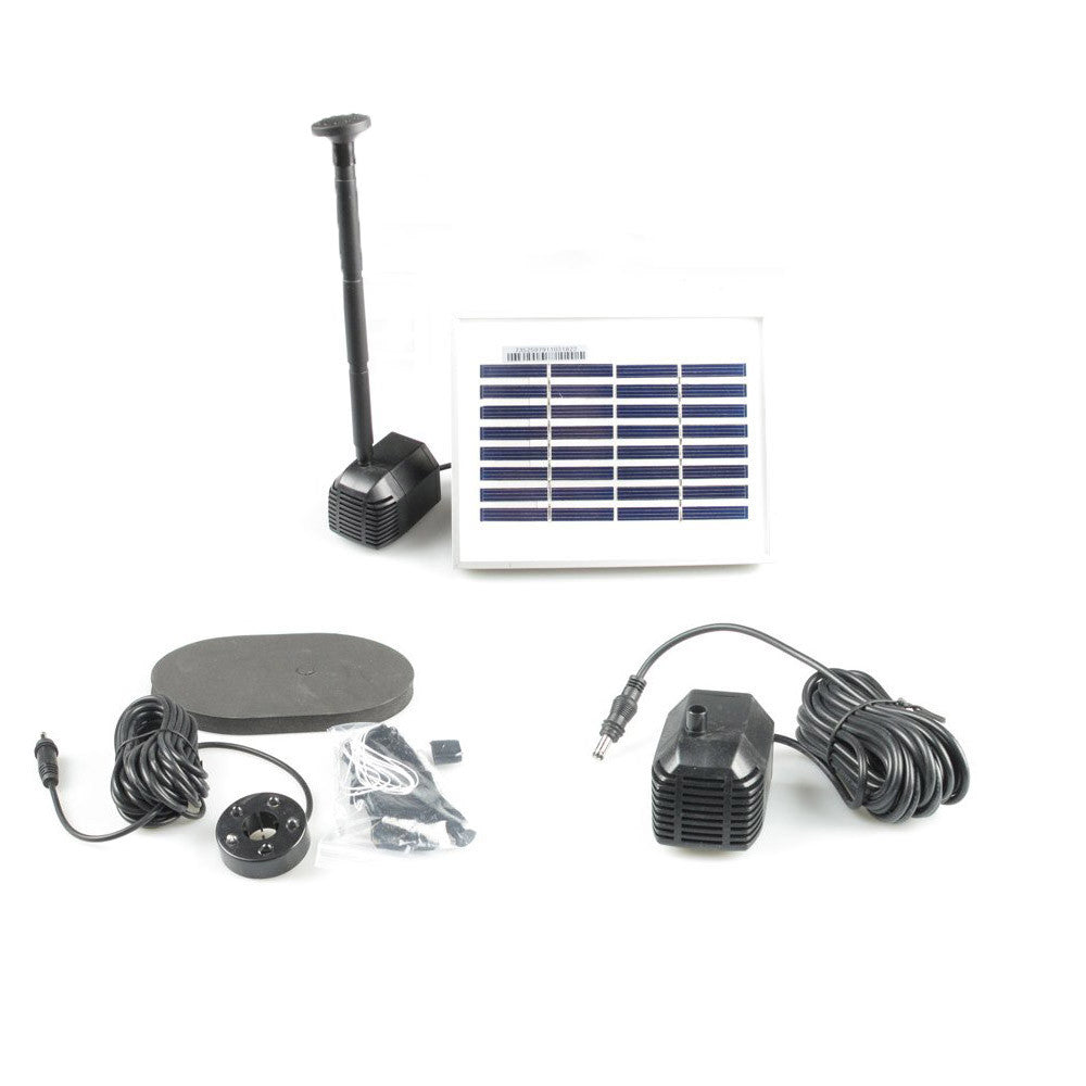ASC 1.3-watt Solar Fountain Water Pump w/ Battery Timer and LED Light - Used