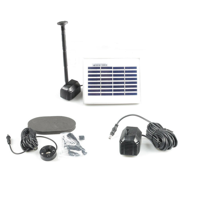 ASC 1.3-watt Solar Fountain Water Pump w/ Battery Timer and LED Light - Used