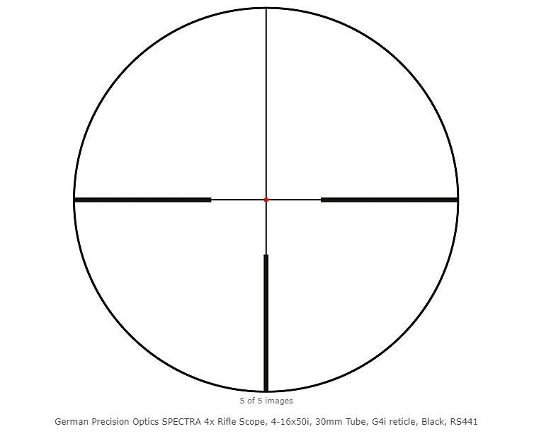 German Precision Optics SPECTRA 4X 4-16x50mm Illuminated Rifle Scope - Black