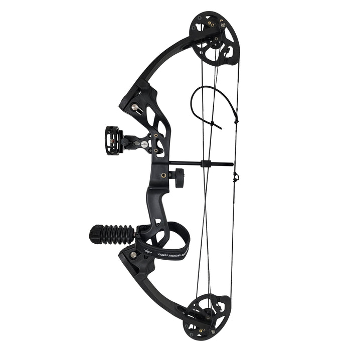 SAS Hero Junior Kid Youth Compound Bow Package 10-25 LBS Black LH - Used