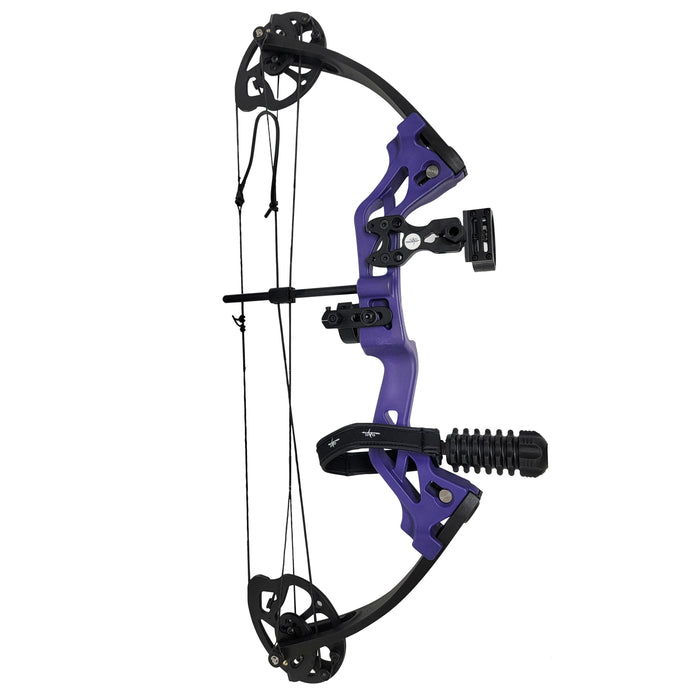SAS Hero Junior Kid Youth Compound Bow Package 10-25 LBS Purple RH - Used