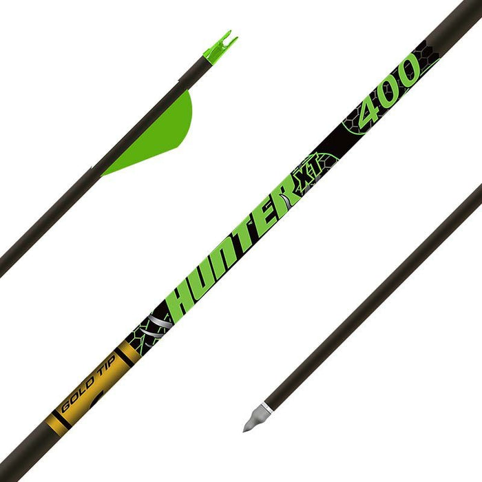 Gold Tip Hunter XT 300/340/400 Arrow with 2" Raptor Vanes - 12/Pack