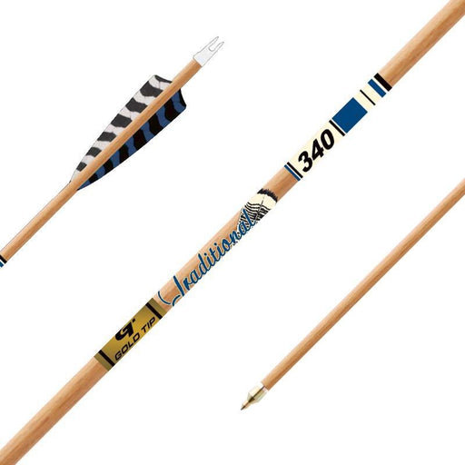 Gold Tip Traditional XT Arrows 600 5" Barred Feathers - 6/Pack