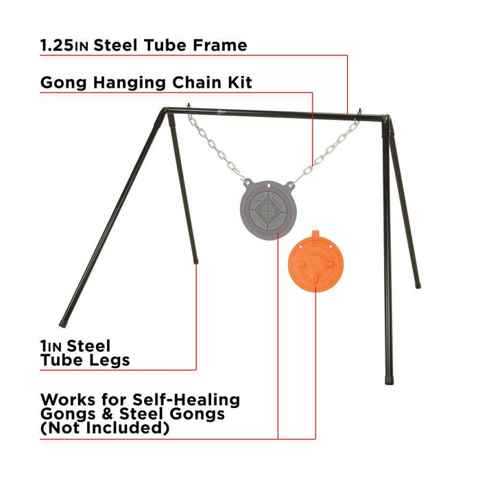 EZ Aim Custom Gong Target Hanging System 48"L x 44"W x 33"H - Black
