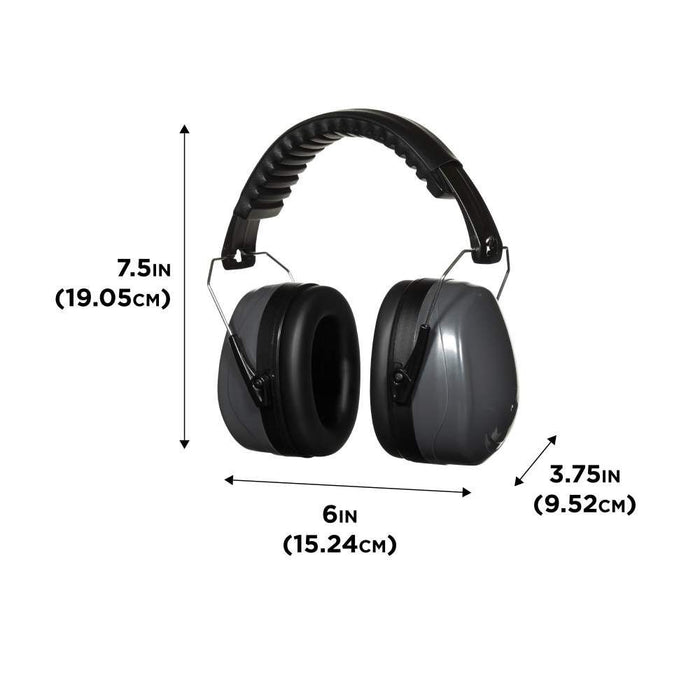 Allen Company Sound Defender Foldable Safety Earmuffs - Black/Gray