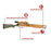 Allen 52" Gun Sock with Writeable ID LabelRifles with Scopes & Shotguns - Coyote