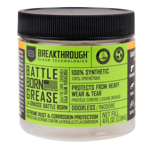 Breakthrough Clean Technologies Battle Born Grease w/ PTFE, 4oz Jar - Clear