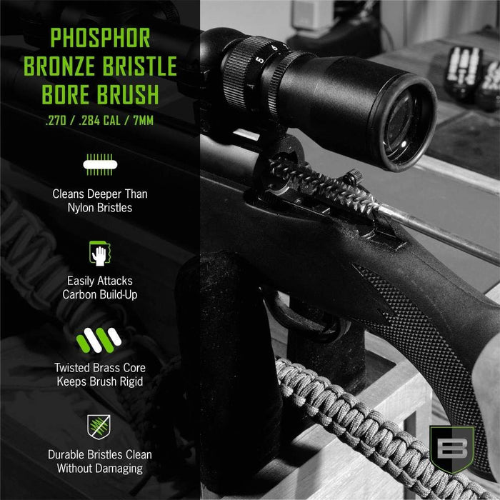 Breakthrough Phosphorus Bronze Bristle Bore Brush, 270, .284 Caliber & 7mm