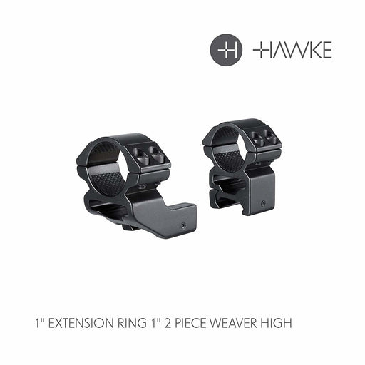 Hawke Extension 1" Weaver High Riflescope Ring Mounts with 2" Extension - Used