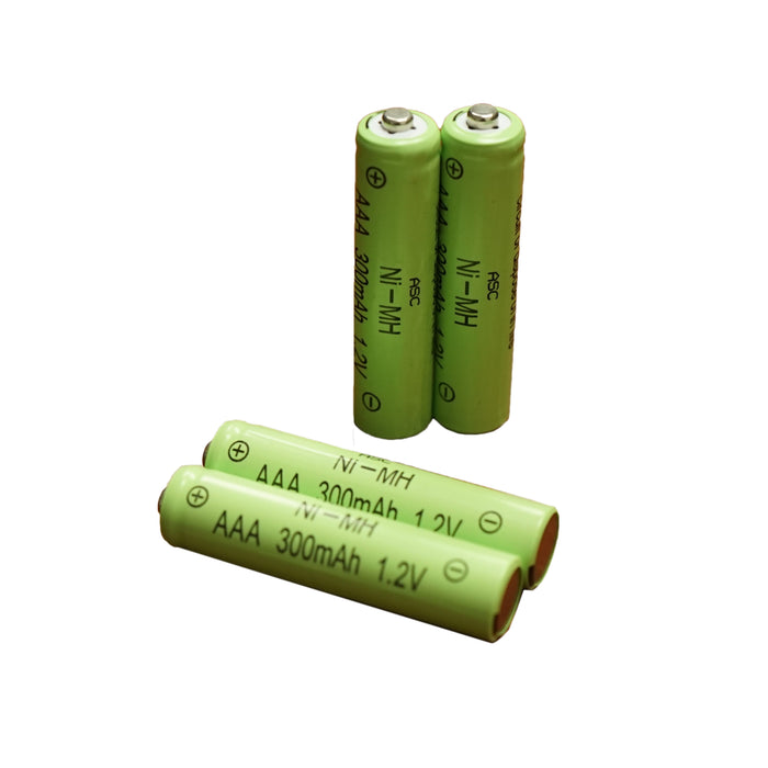 ASC AAA 300mAH Ni-MH Rechargable Batteries for Solar Lights 12/Pack - Open Box