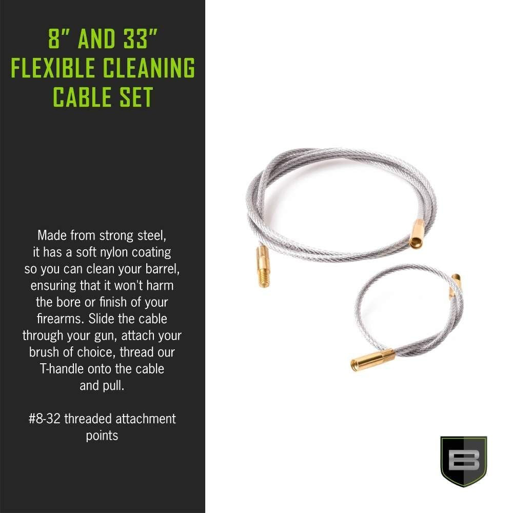 Breakthrough Clean Technologies Nylon Coated Steel Cable Set 8" & 33"L, 2-Cables