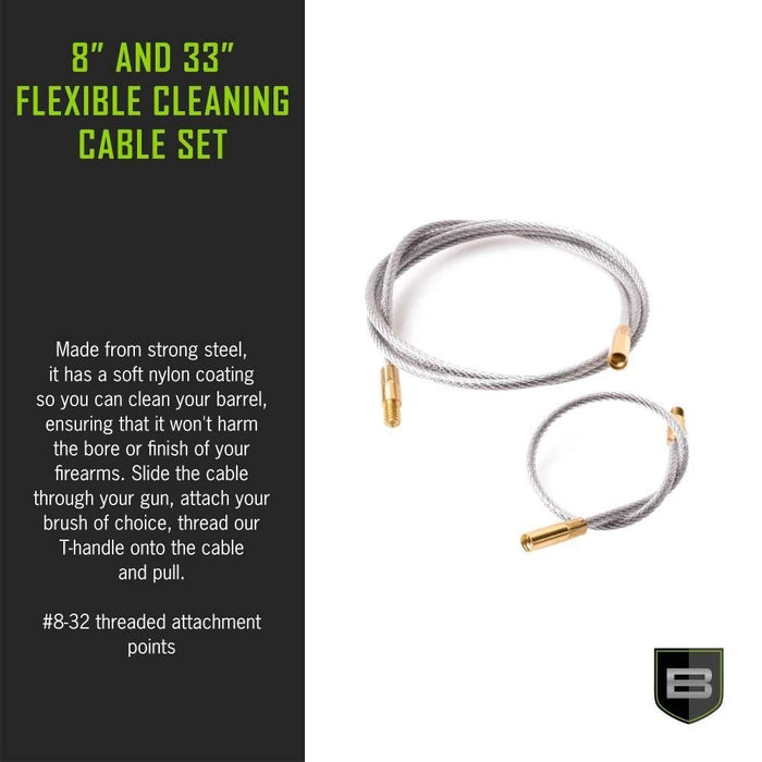 Breakthrough Clean Technologies Nylon Coated Steel Cable Set 8" & 33"L, 2-Cables