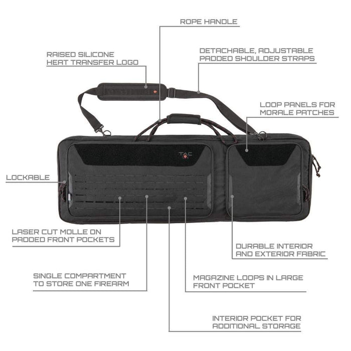 Allen Company Tac-Six 38" Lockable Tactical Gun Case - Black