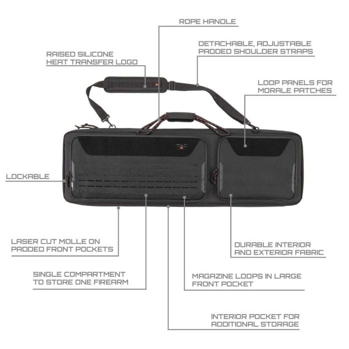 Allen Company Tac-Six™ 42" Lockable Squad Tactical Gun Case - Black