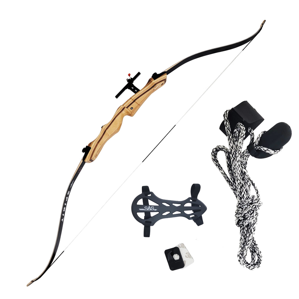 SAS Spirit Jr 54" Beginner Youth Wooden Bow Black Package 18lbs RH - Used