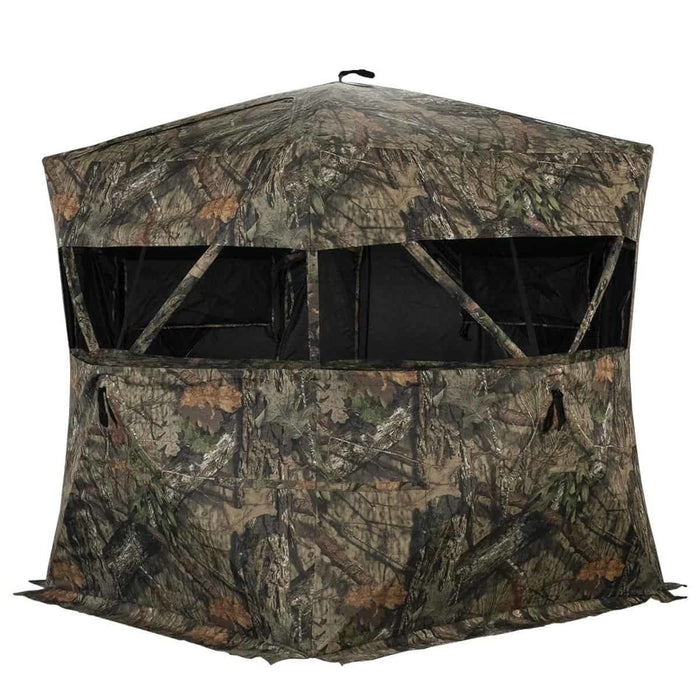 Rhino Blinds R600 Ground Blind 5-Hub Design Mossy Oak Break Up Country - Used