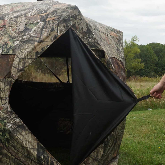 Rhino Blinds R600 Ground Blind 5-Hub Design Mossy Oak Break Up Country - Used