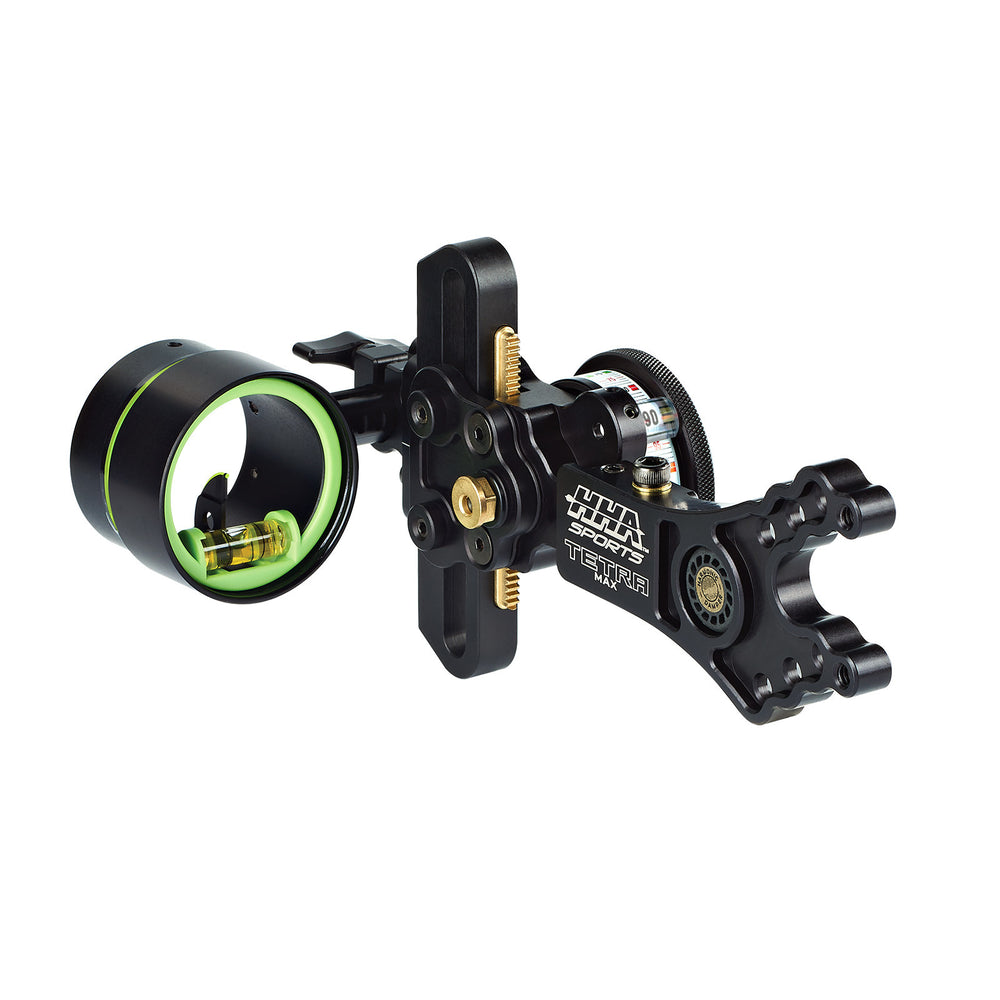 HHA Sports Bow Sight Tetra Max Dial .010 1 Pin Green 1 5/8″ Dia RH - Open Box