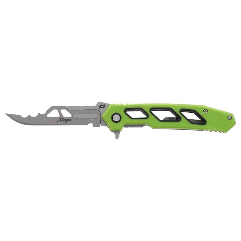 Schrade Isolate Enrage 8 Pocket Knife 3" Scalpel Point 420 Satin Blade - Green