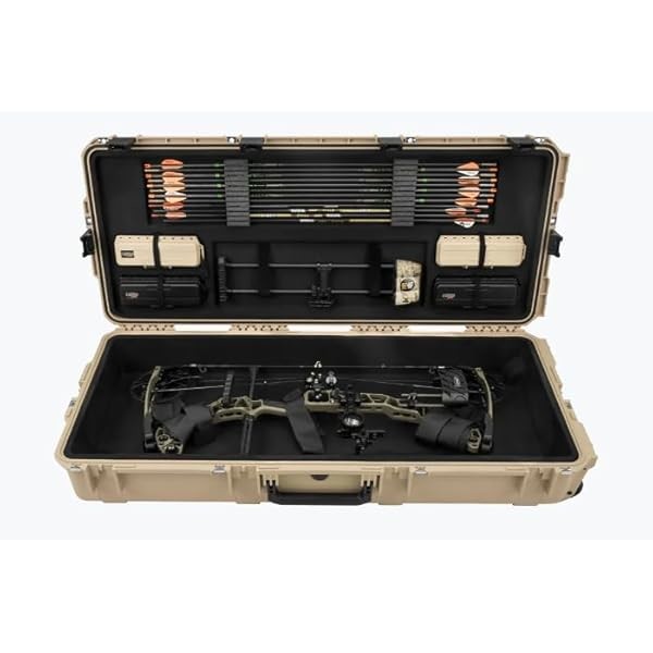 SKB iSeries REV2 Waterproof Plush Large Parallel Limb Hard Bow Case - Desert Tan