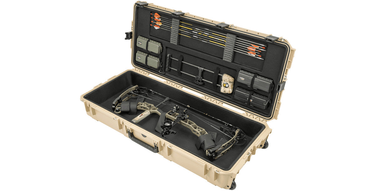 SKB iSeries REV2 Waterproof Plush Large Parallel Limb Hard Bow Case - Desert Tan