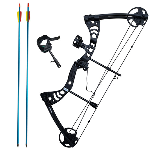 SAS Scorpii 55lbs Bow Kit w/ Arrow Rest, Sight, Release, and Arrows Black-Used