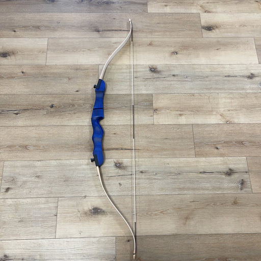 SAS Spirit Jr 54" Beginner Wooden Archery Bow 18lb RH Blue Riser - Open Box