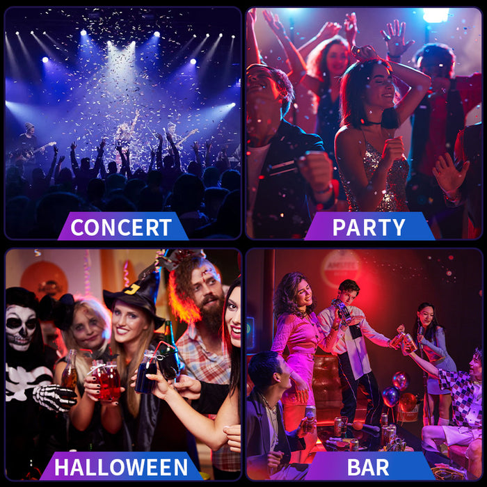 Luminous Glasses for Party Glow at Night Concert Cold Light Disco EDC - 3/Pack