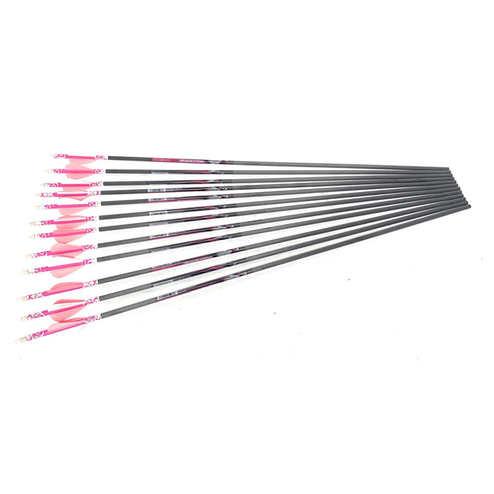 Carbon Express Wolverine 28" Fletched Arrows 12/PK (No Tips) - Used