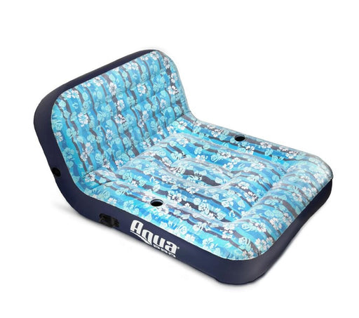 Aqua Leisure Adult Unisex Ultra-Cushioned Comfort Blue Pool Lounge Float for Two