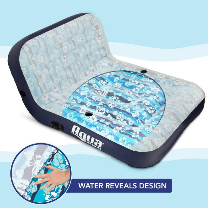 Aqua Leisure Adult Unisex Ultra-Cushioned Comfort Blue Pool Lounge Float for Two