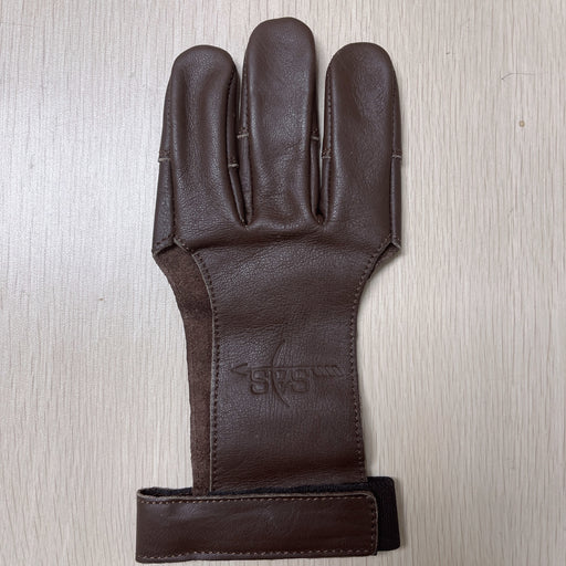 SAS Leather Traditional Gloves for Archery Target Shooting Finger Tab - Brown