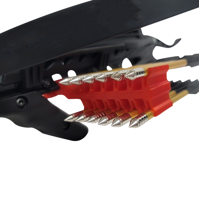 SAS Pistol Crossbow Quiver 3D Printed for 12 Bolts Holder + 10 Aluminum Bolts