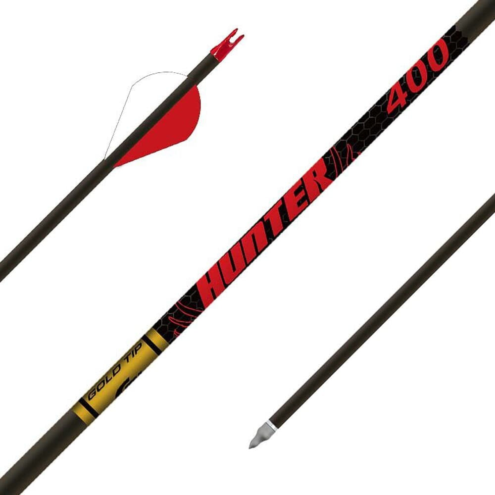 Gold Tip Hunter 400 Arrow w/4" Duravanes - 6/Pack