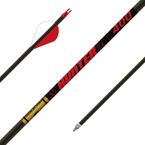 Gold Tip Hunter 400 Arrow w/4" Duravanes - 6/Pack