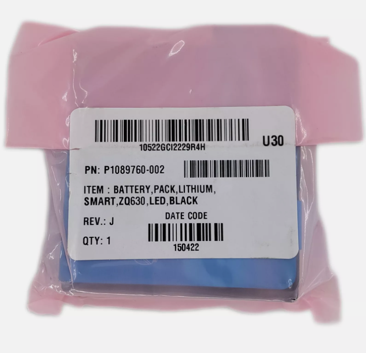 Zebra P1089760-002 Printer Battery Pack QLN420 ZQ630 BTRY-MPP-68MA1-01 -Open Box