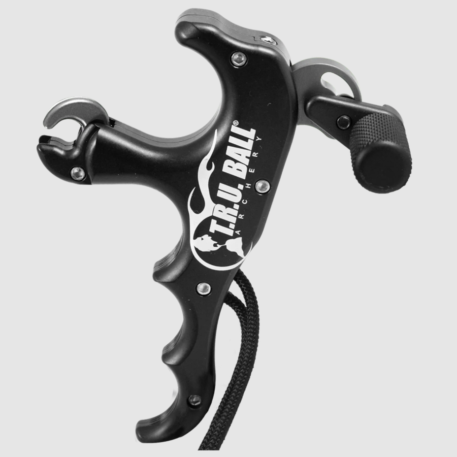 T.R.U. Ball 4 Finger Thumb Release w/Lanyard - Black