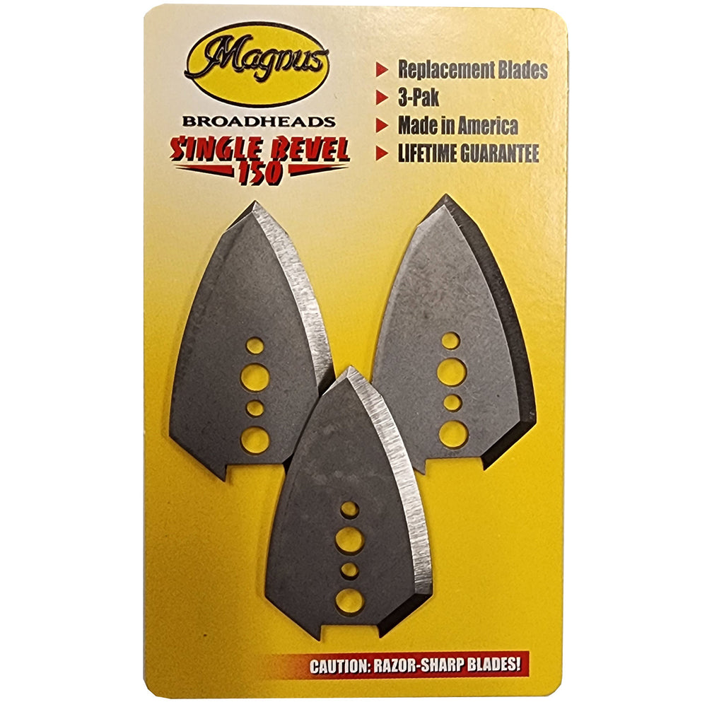 Magnus Broadheads Single Bevel Right Cut 150 grain Replacement Blades - 3/Pack