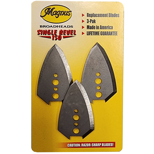 Magnus Broadheads Single Bevel Right Cut 150 grain Replacement Blades - 3/Pack