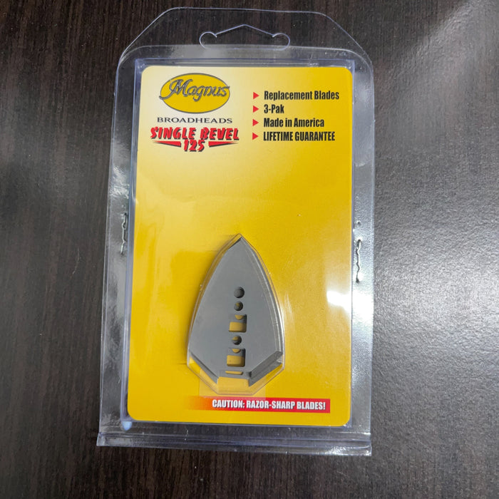 Magnus Single Right Bevel Broadhead Replacement Blade 125 Grain - 3/Pack