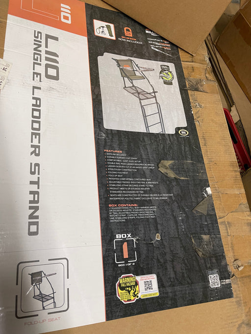 Millennium 21' Single Ladder Stand with Double-Size Platform Box 1 Only-Open Box