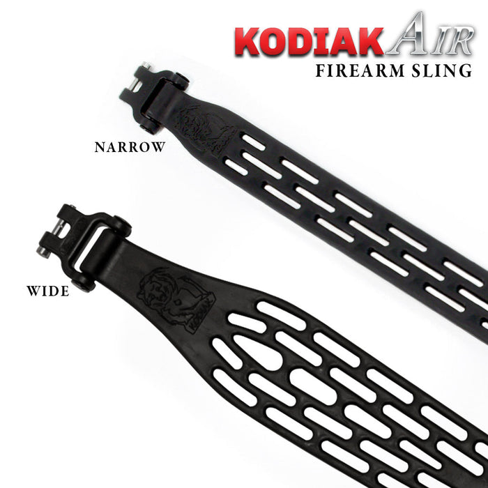 Limbsaver  Kodiak-Air Rifle Sling Narrow, ADJ Grip, QD Swivels - Black/Camo
