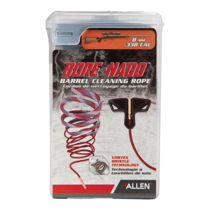 Bore-Nado Rifle Barrel Cleaning Rope, 8mm & .338 Caliber - Red