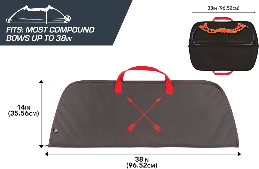 Titan™ Recurve & Compound Youth Bow Case, 38"L x 18.5"W - Gray/Red