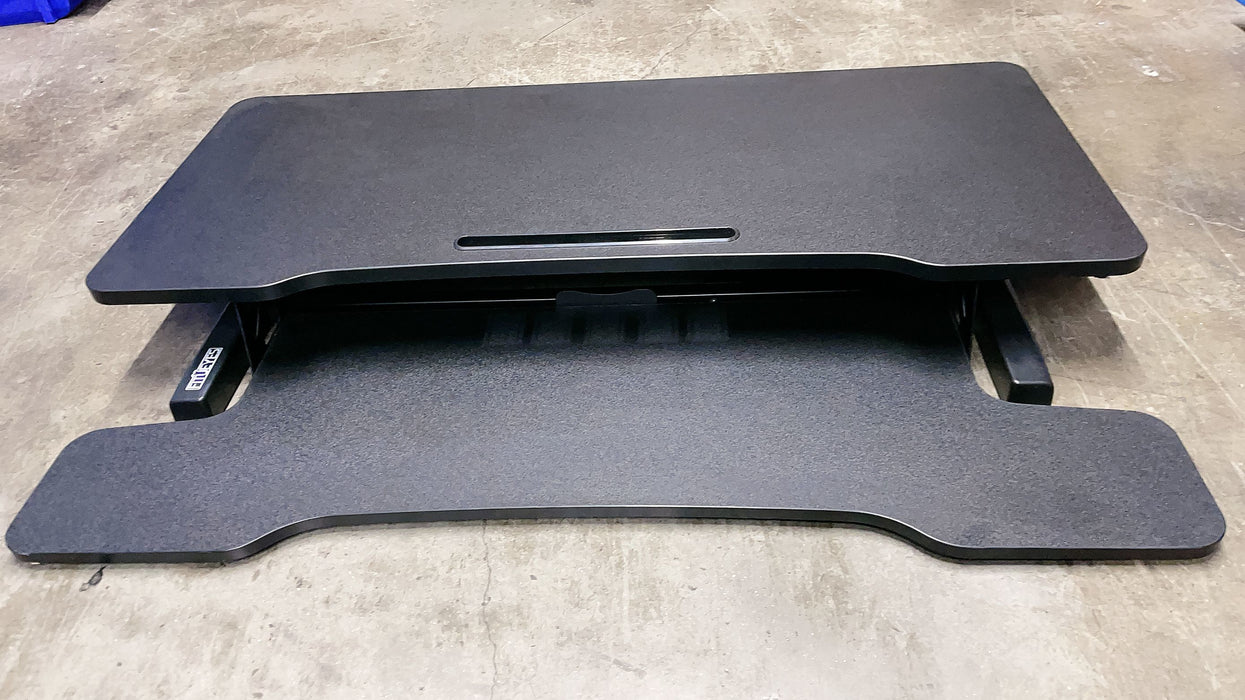 36in Standing Desk Converter Desk Riser for Dual Monitors w/ Keyboard Tray- Used