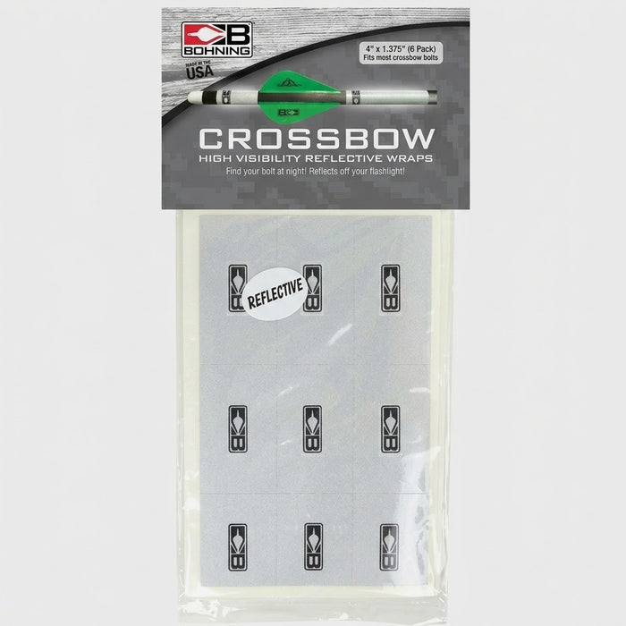 Bohning Crossbow Bolt/Arrow Wraps Reflective High Visibility - 6/Pack